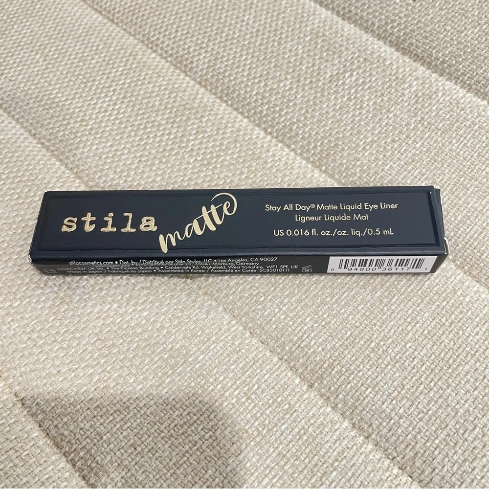 NEW Stila Stay All Day Matte Liquid Eye Liner Waterproof Matte Black 0.016 fl oz